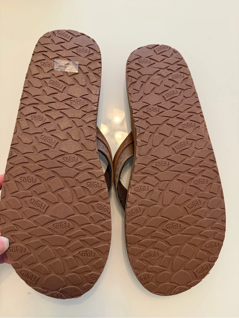 Flojos Brown Men’s Flip Flop Sandals with Padded Straps